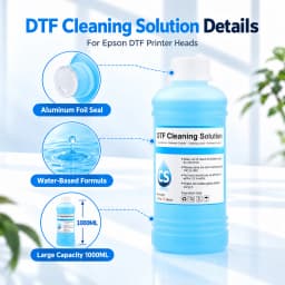 Powerful DTF Cleaning Solution Liquid for Epson DX5 DX7 L1800 L805 L800 1390 I3200 DTF ink cleaning Liquid (4 capacities Option)
