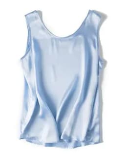 SuyaDream. Women Basic Cozy Tanks, 100% Real Silk, O Neck Sleeveless Chic T Shirt, 2025 Solid Summer Vests, White, Pink, Beige