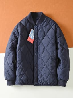 Lightweight Warm Stiched Cotton Jacket Baseball Collar Winter Men's Comfortable Windproof Cold-resistant Layering Cotton Coat