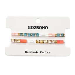 Go2BoHo Black White Bracelet Set for Couple Miyuki Tila Bead Jewelry 2pcs/lot Stretch Bracelets for Women Valentine's Day Gifts