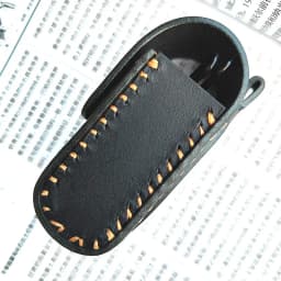 Blongk Leather Folding Glasses Box Belt Pack Cowhide Hand-made Foldable Glasses Case Small Waist Bag Men Women PD-ZD