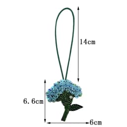 3D Beaded Patch Sequin Rhinestones Pearl Conch Cloth Patch Pendant Lanyard Decorative DIY for Bag Keychain Beading Applique