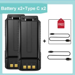 Baofeng UV-5R 3800mAh Battery Thicker Original Enlarge USB C UV-5R BF-F8HP UV-5RE UV-5X3 Walkie Talkie Li-ion Extended Battery