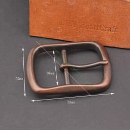 Retro Copper Center Bar Belt Buckle Heavy Duty Buckle Wide Leather Belts Single Prong Rectangle Buckle for Men Diy Leather Craft