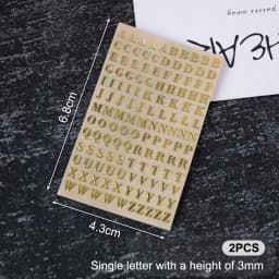 2Pcs Metal 26 Mini Alphabet Decor Stickers Gold Silver Epoxy Resin Filler For DIY Silicone Molds Craft Making Fillings