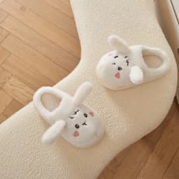 White Rabbit Hare Slippers Women's Cute Animal Platform Home Mules Shoes Girls Bedroom Plush Slides Slipper Ears Indoor Shoes