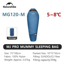 Naturehike Camping Sleeping Bag MJ PRO Ultralight Waterproof Mummy 4 Season Backpacking Sleeping Bags Outdoor Traveling Hiking