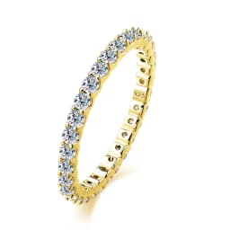 KNOBSPIN D VVS1 All Moissanite Rings for Women Man Engagement Wedding Eternity Band with GRA S925 Silver Plated 18k Gold Ring