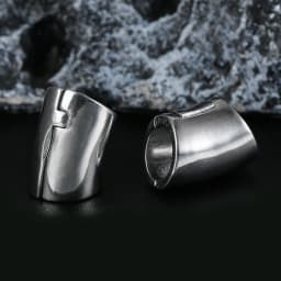 Casvort 2PCS Hot 00g Hammered Lobed Cuff Ear Gauges Plugs Ear Tunnels Stretcher Earring Clip on Cartilage Wedding Body Jewelry