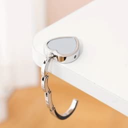 Rose Flower Pattern Bag Hooks Portable Folding Table Hook Clasp Purse Bag Handbag Hooks Hanger Holder