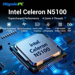 HIGOLEPC All-in one PC Win 11 Pro Celeron N5095 8GB RAM/128GB ROM 10.1 Inch Touchscreen Mini pc Without Battery,Dual RS232 HDMI,