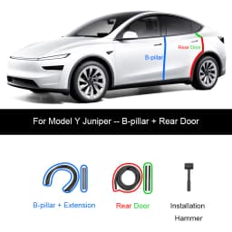 For Tesla Model Y Juniper Door Seal Strip Soundproof Rubber Weatherstrip for Model 3 Highland B-Pillar Sealing Noise Reduction