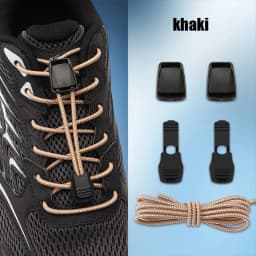 Elastic No Tie Shoelaces with Lock Buckle Stretch Quick Lace System for Sneakers Running Sports Shoes Adults Kids