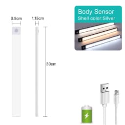 Wireless LED Night Light With Motion Sensor Kitchen Closet Corridor Lamp USB Charging Ultra Thin Magnetic Smart Lights
