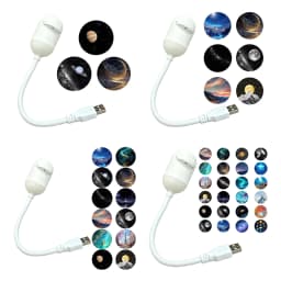 HD Galaxy Star Projector Night Light with Films USB Plug and Play Starry Sky Projector Ceiling Light Atmosphere Lamp for Bedroom