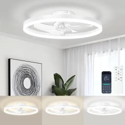 IRALAN Modern Ceiling Fan LED Light Easy To Install Ultra-thin Acrylic Shell Infinitely Dimming Lighting Household Decoration