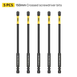 Non-slip Cross Screwdriver Set Magnetic Batch Head Magnetic Batch Head Impact Screw Driver Bit 65/110/150mm