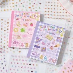 32Pcs Cute Cartoon Small Label PET Stickers, Animal/Fruit Pattern, for Journal Marking Gift Tag DIY Craft Decor