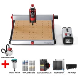 Twotrees TTC450 Ultra High Precision CNC Router 3-Axis/4-Axis Milling Cutting Machine 500W Spindle Carving Metal CNC Engraver