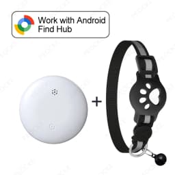 Anti-Lost Cat Collar for Smart Tag GPS Tracker Protective Case With Bell Cats Necklace, Bluetooth Tracker Tag for Android