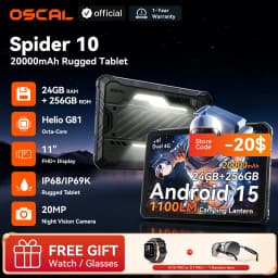 Blackview OSCAL SPIDER 10 Rugged Tablet Pad 11'' FHD+IPS Display 24GB(8+16) 256GB 20000mAh 45W MediaTek Helio G81 Android 15