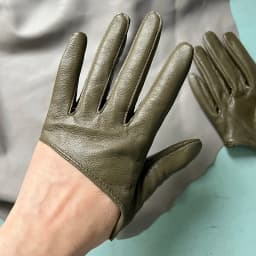 Sunscreen Gloves Women's Single Genuine Leather Half-palm Gloves Real Sheepskin Stage Show Driving gloves No Lining