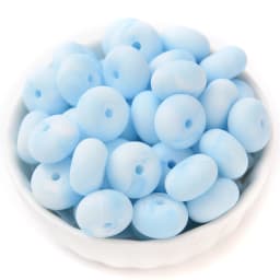14mm 50Pcs Mini Abacus Silicone Beads Food Grade Saucer Loose Beads for Baby Teether Necklace Pacifier Clip Jewelry Making