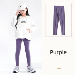 Autumn Solid Kid Leggings Girl Thin Tights Sweatpants 2+y Child Casual Ankle Length Pants Spring Toddler Skinny Cropped Trousers