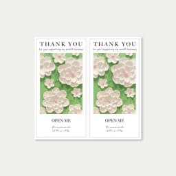 50PCS 5x10cm Rectangle Self-adhesive Thank You Sticker For Small Business Gift Box Seal Label Greeting Package Wholesale Supply