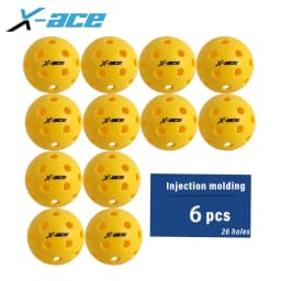 X-ace Pickleballs Balls, Injecional Molding Structure, 26/40 Holes Outdoor Indoor Pickle Balls, for All Skill Levels Players