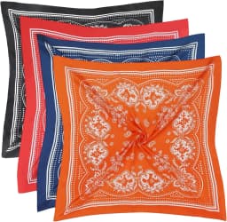4 Pcs Large Bandanas Silk Square Head Scarfs Scarves Bandanas Neck Scarf Bandana for Women Girls