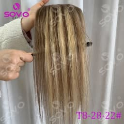 Remy Human Hair Topper Without Bangs 10×12CM Hand Stitched 360°3D Invisible Hair Piece Natural Cover For Thinning Hair