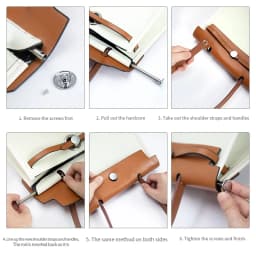 CRAZYSMITH 100% Genuine Leather Bag Strap For Hermes Herbag 31 Short Shoulder Straps 110CM Modified Replacement Bag Accessories