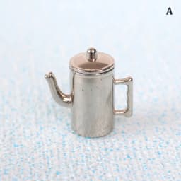 1:12 Doll House Miniature Metal Tea Set/Wine Set Model Doll House Furniture Miniature Dining Ware Toy Teapot Cup Plate