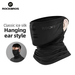 ROCKBROS Sunscreen Ice Silk Cycling Face Mask UV400 Absorb Sweat Breathable Bandana Hiking Motorcycle Bike Bicycle Scarf Mask