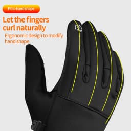 Outdoor Motorcycle Gloves with Winter Insulation and Waterproof Electric Bike Handle Cover Touch Screen Full Finger Riding Equip