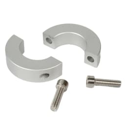 1PCS Clamp Ring Collar Double Split 6mm To 40mm Inside Diameter Shaft Collar Clamp Shaft Clamp Bearing Backstop Ring Silver