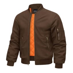 MAGCOMSEN Jacket Men Warm Zip Up Winter Padded Coat Casual Baseball Jackets Pilot Windbreaker Varsity Jackets