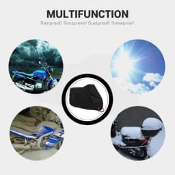 Waterproof All Season Motorcycle Cover Dustproof UV Protective Motorbike Rain Cover Wear-resistant Fabric Outdoor Moto Cover