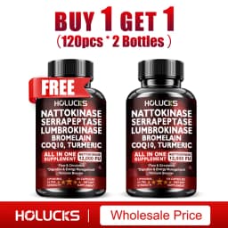 Nattokinase Capsules, with Serrapeptase, Lumbrokinase, Support Inflammation Reduction, Digestion & Circulation for Daily Use