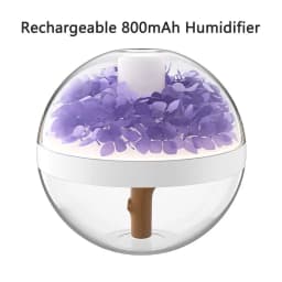 Eternal Flower Humidifier Dual-USB Battery Charger Mini Home Atmosphere Light Creative Festival Gift Artificial Flower Diffuser