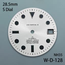 28.5mm S Logo SUB Dial Fit NH35/NH36/4R/7S Movement Black/White High Quality Sunray Dial Watch Accessories