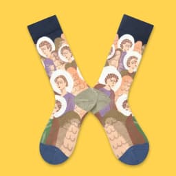 1 Pair Canvas Lattice Plant Art Funny Socks Women Novelty Abstract Cute Socks Women Jacquard Crew Female Calcetines Divertidos