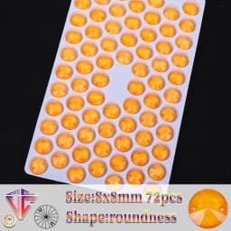 VC Neon Fluorescent Roundness Sew on Rhinestone Roundness Sewing Diamond Glass Diamond Flatback DIY Accessories Wedding