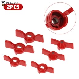 2Pcs Aluminum Handle Valve Handle Ball Valve Handle Wrench Red Butterfly Handle Accessories