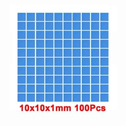 100 Pcs Blue Conductive Silicone Gelid Thermal Pad 100*100*0.5mm 100*100*1mm Heatsink Cooling Thermopad Thermal Pads for CPU GPU