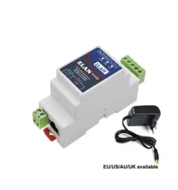 ZLAN 5143D Din Rail Serial RS485 to Ethernet TCP IP Server Ethernet Converter with Adaptor Optional