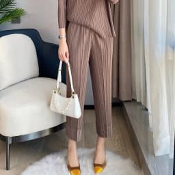 Folded Spring/Summer Nine Split Grandma Pants Loose Large Carrot Harlan Pants Women's Autumn