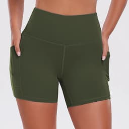 Women Shorts with Pockets Tummy Control Butt Lifting Cycling Tights Stretchy Slim Gym Sports Shorts Summer Casual Wear