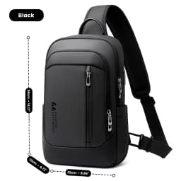 Heroic Knight Multifunction Male Chest Bag With USB Lightweight Leisure Shoulder Bag Business Anti-theft Weekend Commute Daypack